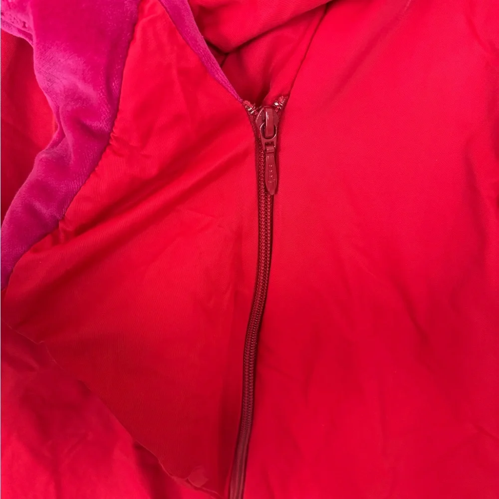 Kenzo Jungle Rare Vintage 80s 90s Red Infant Snowsuit w/ Pink Hood & Lining - 9M